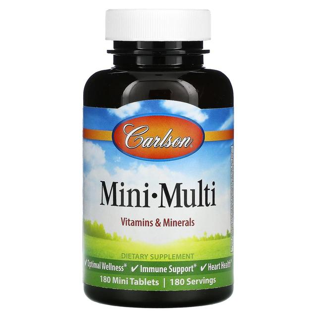 Carlson, Mini-Multi, Vitamine e minerali, Senza ferro, 180 Mini compresse on Productcaster.