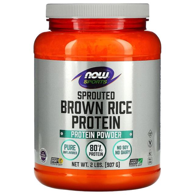 NOW Foods, Sports, Sprouted Brown Rice Protein Powder, Pure Unflavored, 2 lbs (907 g) on Productcaster.