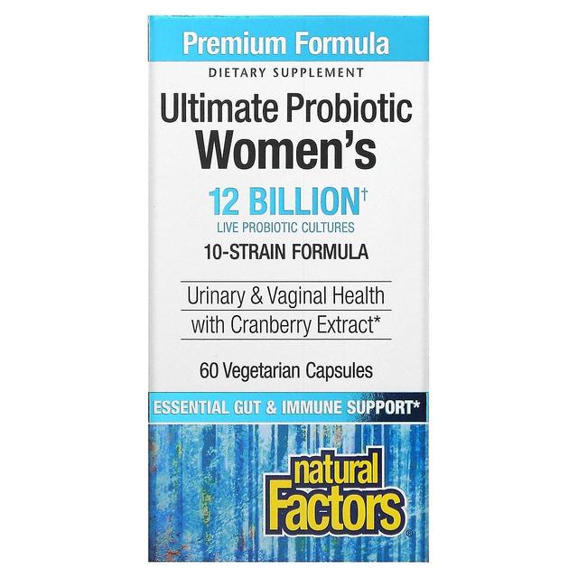 Natural Factors Factores naturales, Ultimate Probiotic Women's, 12 mil millones, 60 cápsulas vegetarianas on Productcaster.