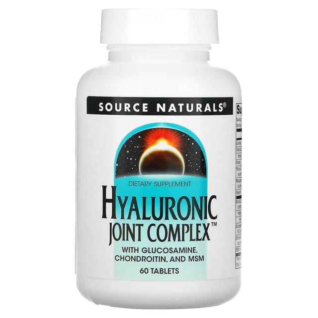 Source Naturals Kilde Naturals, Hyaluronisk ledkompleks med glucosamin, chondroitin og MSM, 60 tabletter on Productcaster.