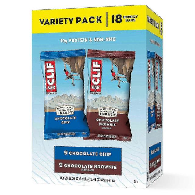 Clif Bar Clif Riegel Variety Pack Chocolate Chip und Chocolate Brownie Energy Bars, 18 ea on Productcaster.