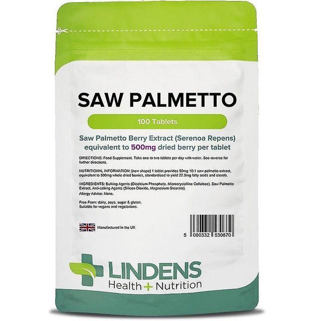 Lindens Saw Palmetto 500mg Compresse 100 (670) on Productcaster.