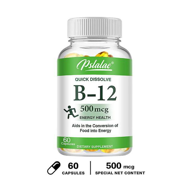 Vorallme Vitamin B12 Supplement 500 Mcg Optimal Absorption Supports Metabolism Protects Nervous System & Blood Cells 60 Capsules on Productcaster.