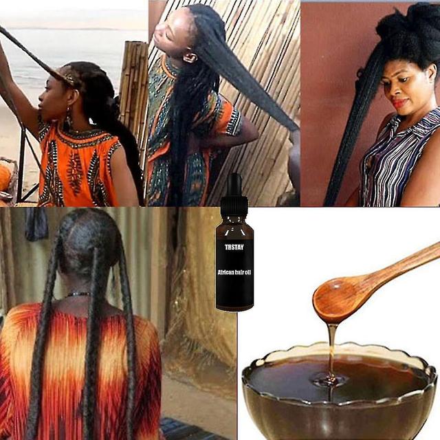 Qwlg 60 jours d’huile de croissance rapide des cheveux pour les femmes noires ancienne formule de croissance des cheveux africains extrait puissant... on Productcaster.