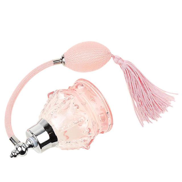 Vintage Cristal Perfume Frasco Lâmpada Longa Tassel Atomizador 100ml Rosa on Productcaster.