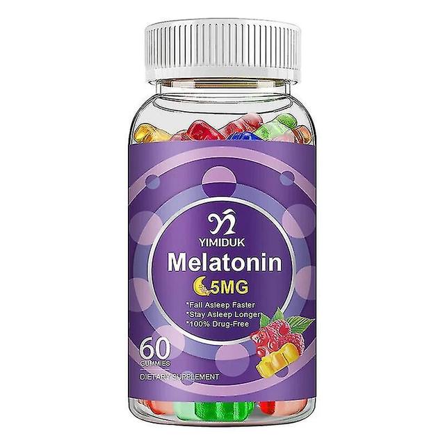 Melatonin Gummies Anxiety Stress Relief Help Sleep Save Insomnia Body Clock Adjustment For Adult&children 1 Bottles on Productcaster.