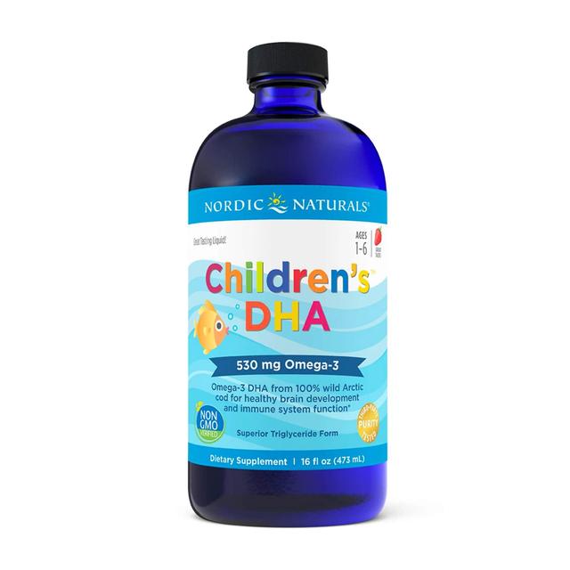 Nordic naturals children's dha, strawberry - 16 oz - 530 mg omega-3 with epa & dha - brain development & function - non-gmo - 192 servings on Productcaster.