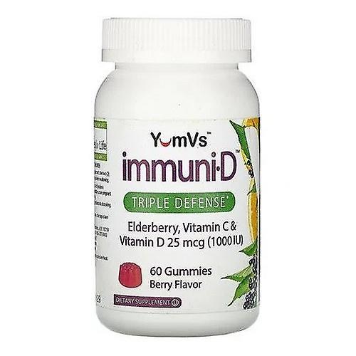 Yum-V's Immuni-D (Elderberry + C + D) Adults, 60 Gummies (Pack of 1) on Productcaster.