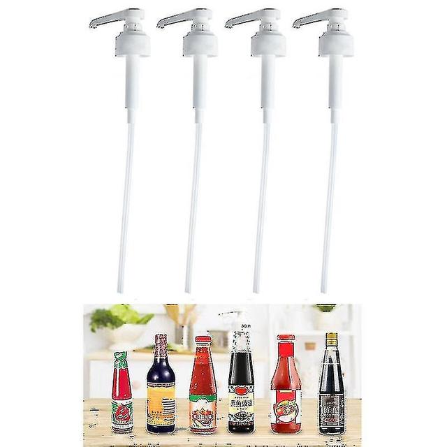 4 Pieces Juice Syrups Pump Dispenser Replacement Liquid Bottles Pumper on Productcaster.