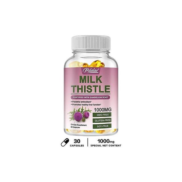 Visgaler Premium Milk Thistle Supplement 1000mg Silymarin And Dandelion Root For Healthy Liver Function Detox Formula 30 Capsules on Productcaster.