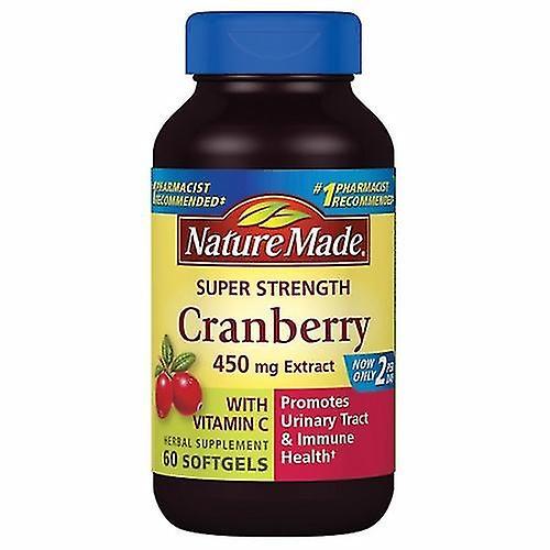 Nature Made Super Strength Cranberry with Vitamin C, 450 mg, 60 Softgels (Pack of 1) on Productcaster.