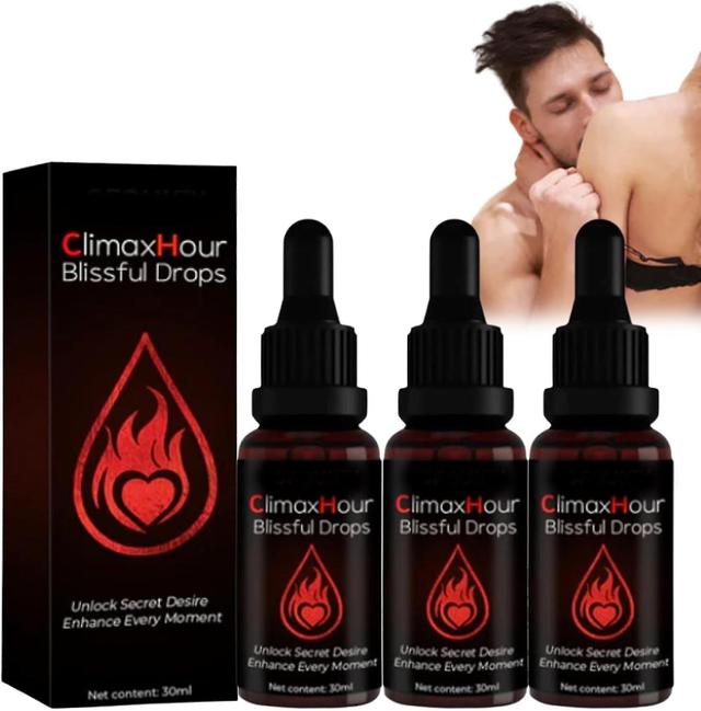 Climaxhour Blissful Drops, Secret Drops For Strong Men, Secret Happy Drops, Ketone Supplement Drops, Enhancing Sensitivity And Pleasure 3Pcs on Productcaster.