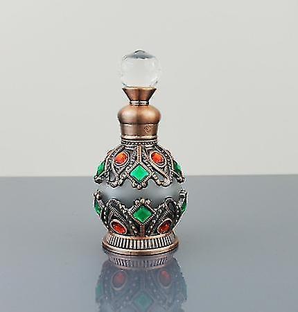 Duqi 15ml Wielokrotnego napełniania Pusta butelka perfum Dekoracyjne szkło okrągłe Diamond Vintage Puste butelki perfum wielokrotnego napełniania C... on Productcaster.