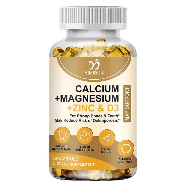 Visgaler Calcium-Magnesium-Zink-Kapseln mit Vitamind3 für starke Knochen und Zähne |Unterstützung der Herz-, Nerven- und Immunfunktion 1 Flaschen 6... on Productcaster.