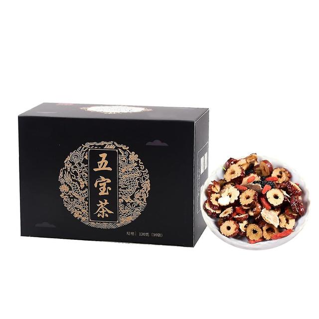 Five Treasures Health Tea, Men Kidney Tea Ginseng Polygonatum Wolfberry Dried Jujube Mulberry Maca N 1box on Productcaster.