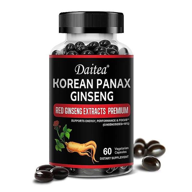 Venalisa Daitea Organic Korean Red Ginseng Supplement - Energy, Muscle Mass, Endurance 30/60/120 Vegetarian Capsules 60 count-1 bottle on Productcaster.