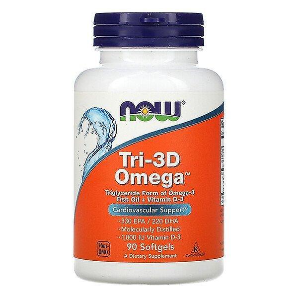 Now Foods, Tri-3D Omega, 330 EPA/220 DHA, 90 pehmeää geeliä on Productcaster.