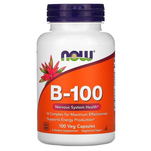 NOW Foods, B-100, 100 Veg Capsules on Productcaster.