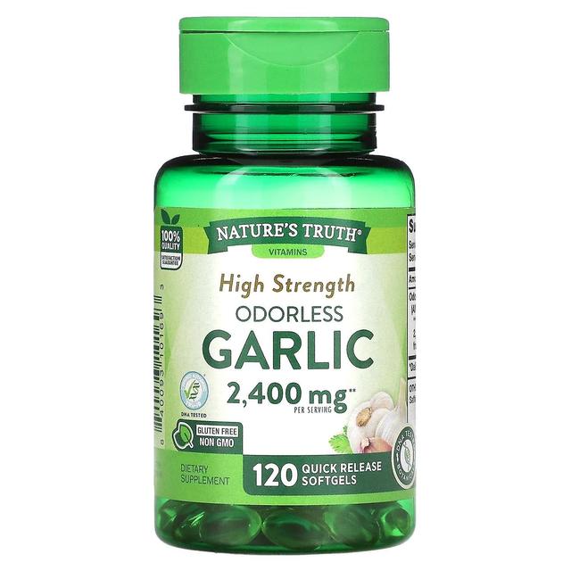 Nature's Truth, High Strength Odorless Garlic, 1,200 mg, 120 Quick Release Softgels on Productcaster.