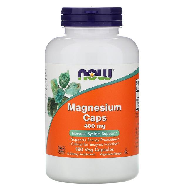 Now Foods, Magnesium Caps, 400 mg, 180 Veg Capsules on Productcaster.