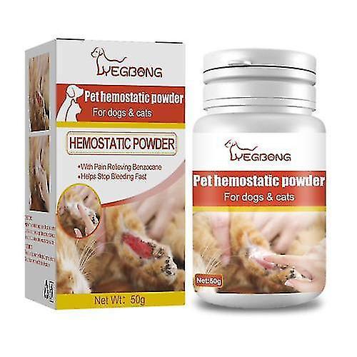 Proszek do chirurgii hematologicznej Yunnan zatrzymujący krwawienie i stymulujący proszek hemostatyczny dla zwierząt domowych 50g on Productcaster.