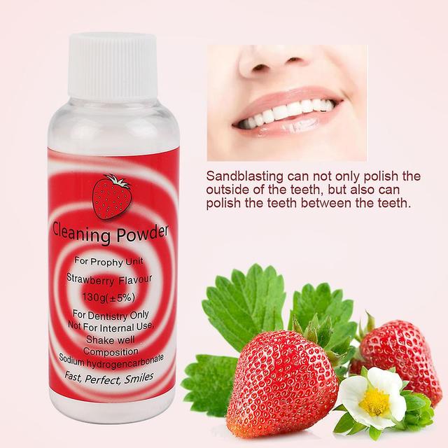 Ruikalucky Flavours Dental Cleaning Powder Prophy Mate Air jet Polisher Cleaning Powder Strawberry on Productcaster.