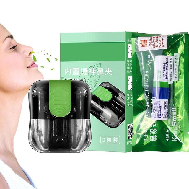 unbrand Aromatherapy Nasal Inhaler, Portable Aromatherapy Stick With Nose Clip Design, Hands-free Diffuser Sniffer, Increase Energy And Improve Min... on Productcaster.