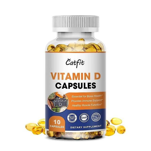 Catfit Vitamin D Kapsel Anti-Chondrose Dopaminsekretion Knochengesundheit Kalziumabsorption Antidepressivum Tägliche Ergänzunghuamade Huamade 10pcs on Productcaster.