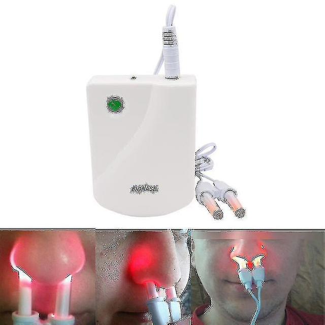 Nose Rhinitis Sinusitis Cure Therapy Nose Massage Hay Fever Low Frequency Pulse Laser Runny Sneeze T Hk without logo on Productcaster.