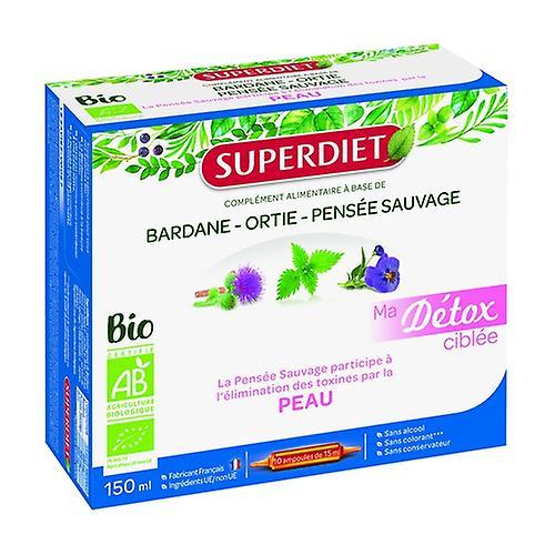 Super Diet My targeted detox wild pansy organic skin 10 ampoules of 15ml on Productcaster.