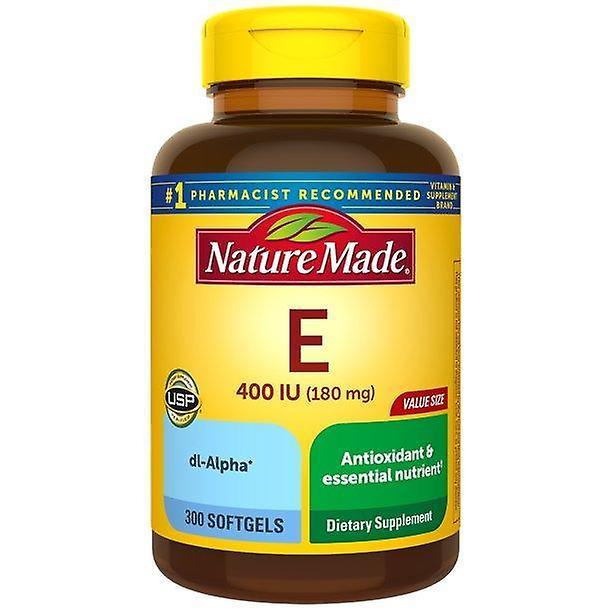 Nature made vitamin e 180 mg (400 iu) dl-alpha softgels supplement, 300 count, mega size on Productcaster.