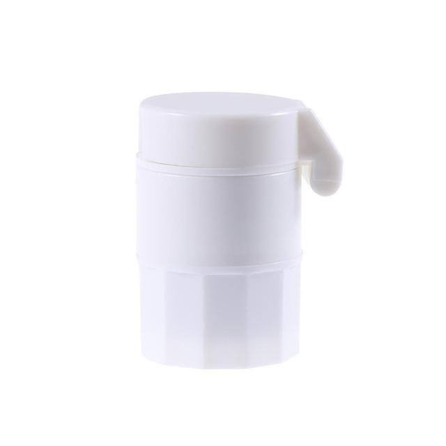 Multifunctional Pill Pulverizer Portable Grind Medicine Cut Crushing Tablets Divider Storage Box Pills 2 Pcs White on Productcaster.