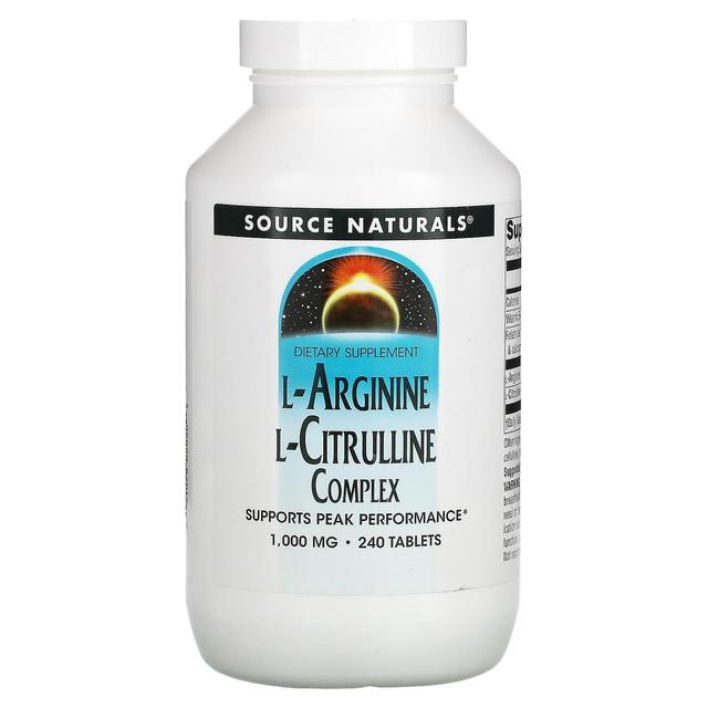 Source Naturals Fonte Naturals, L-Arginina L-Citrulina Complex, 1.000 mg, 240 comprimidos on Productcaster.