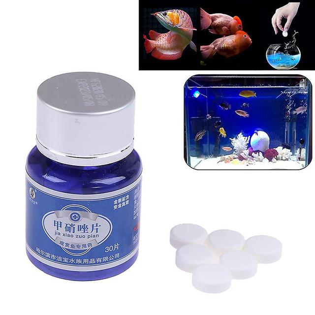 Eastocos Fish Fungicide 30 Tablet Metronidazole Medicine Aquarium Anti Parasite Bacterial Blue on Productcaster.