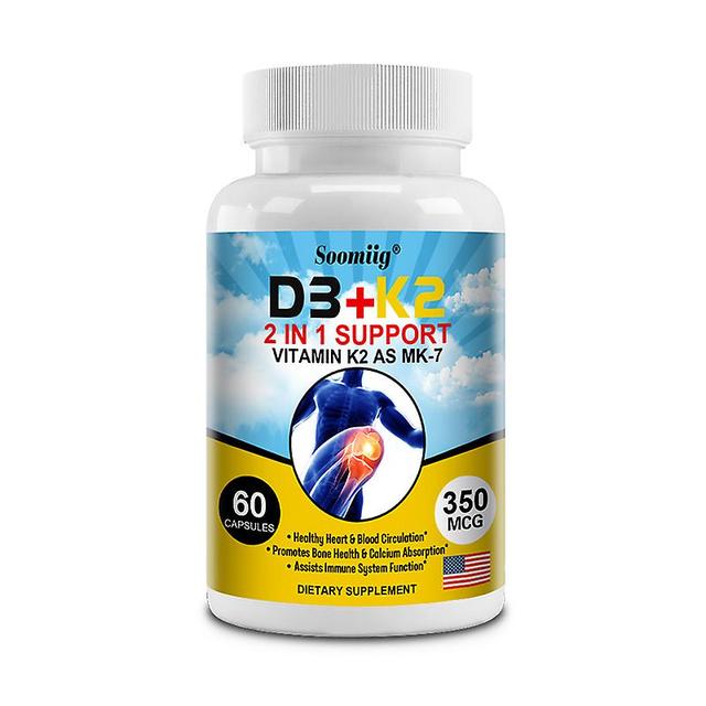 Vorallme Vitamin D3+k2 Helps Strengthen Bones. Vitamin D3 Promotes Calcium Absorption And Enhances Body Immunity. 60count-1bottle on Productcaster.