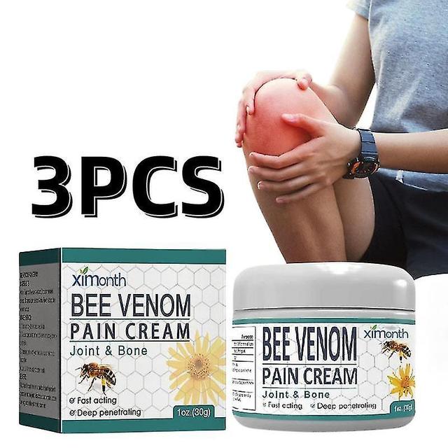 3pcs Natural Bee Venom Arthritis Analgesic Ointment Body Joint Back Neck Knee Cream on Productcaster.