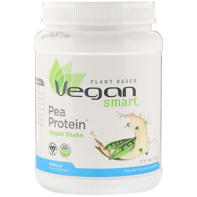 VeganSmart, Batido Vegano de Proteína de Ervilha, Baunilha, 19 oz (540 g) on Productcaster.