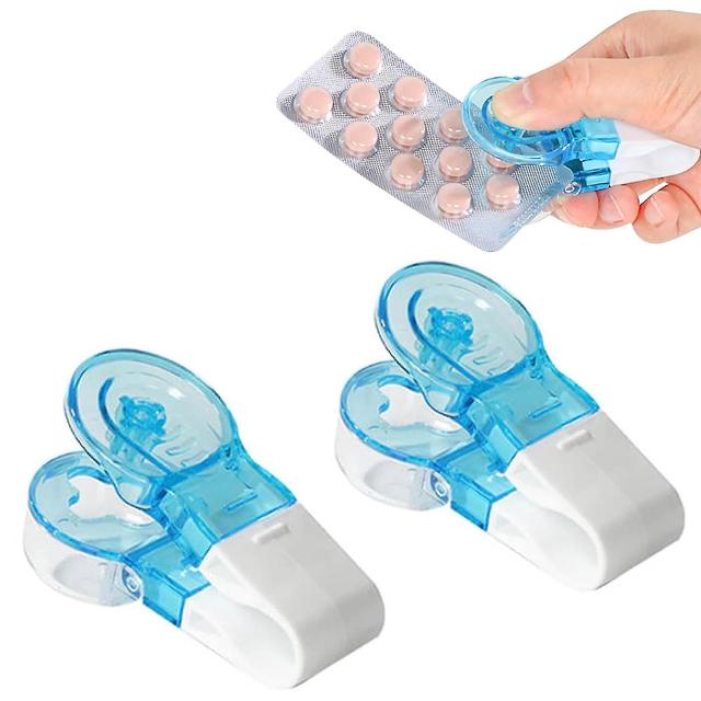 Portable Pill Taker,pill Popper For Blister Packs,pill Maker Splitter With Storage Box,pills Pack Opener Assistance Tool 2PCS on Productcaster.