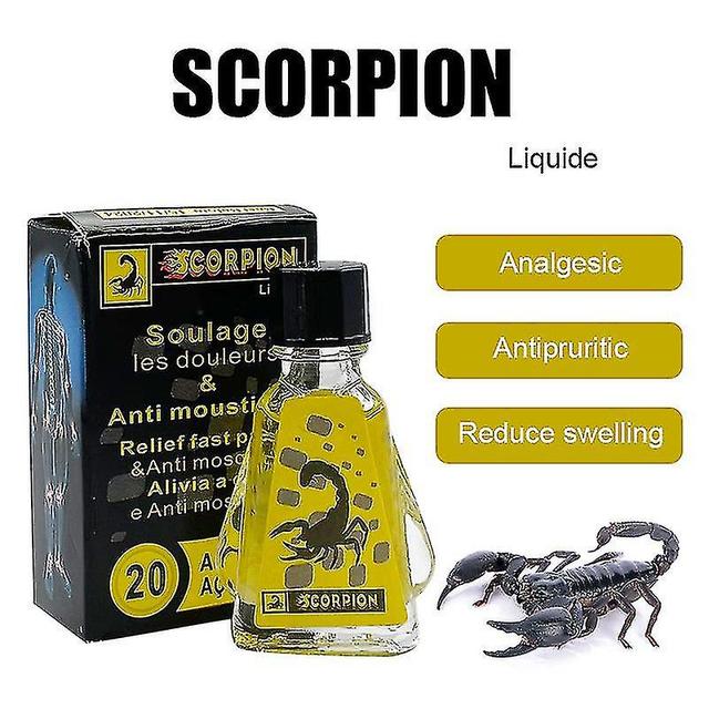 L’huile éolienne Scorpion soulage les rhumes, les maux de tête, les maux de dents, la toux de mucosités, les inondations, on Productcaster.