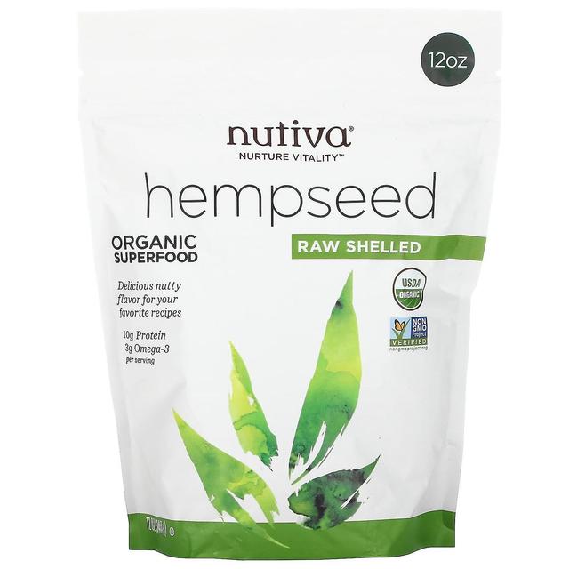 Nutiva, Organic Superfood, Raw Shelled Hempseed, 12 oz (340 g) on Productcaster.