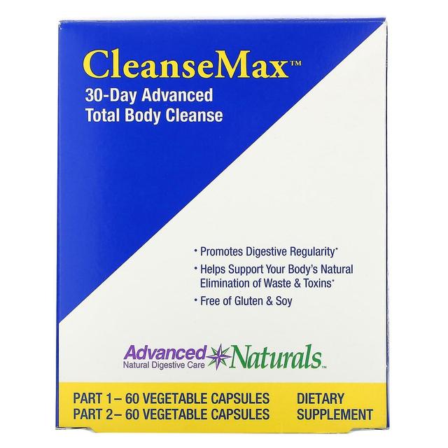 Advanced Naturals, CleanseMax, 30-Day Advanced Total Body Cleanse, 2 Bottles, 60 Vegetable Capsules on Productcaster.