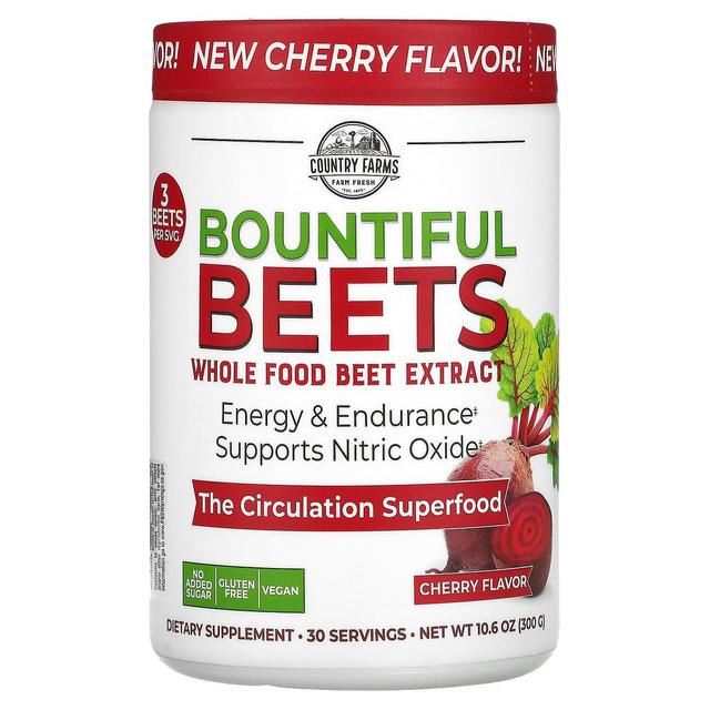 Country Farms, Bountiful Beets, Whole Food Beet Extract, Cherry, 10.6 oz (300 g) on Productcaster.