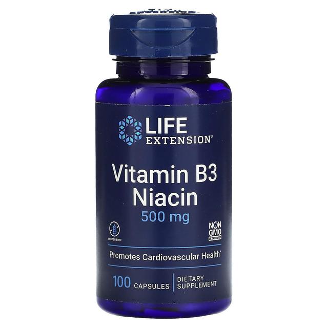 Life Extension Extensão da vida, Vitamina B3 Niacina, 500 mg, 100 Cápsulas on Productcaster.