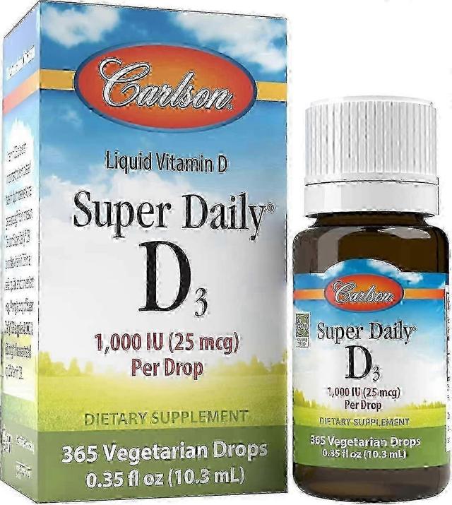 Carlson labs super dagelijkse vloeibare vitamine d3 1000 iu, druppels, 0.38 oz on Productcaster.