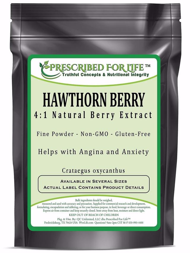 Prescribed For Life Hagtorn-4:1 Natural Berry extrakt pulver (Crataegus pinnatifida) 4 oz (113 g) on Productcaster.