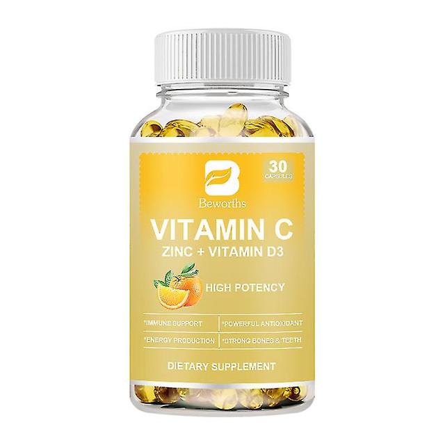 Guoguo C-vitamin plus zink och vitamin D3 Stark antioxidant kollagen booster för immunsystem och hudhälsa kosttillskott 30 pcs on Productcaster.