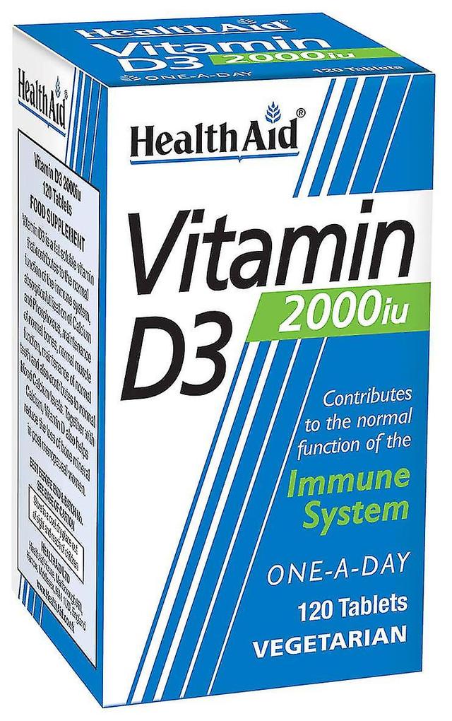 Health Aid Vitamin D3 2000iu, 120 Vegetarian Tablets on Productcaster.