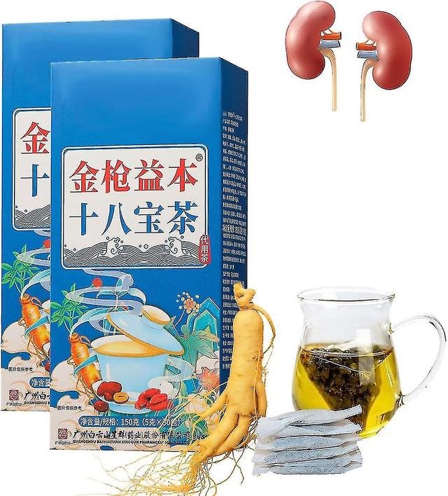 Snz Daily Liver Nourishing Tea Men's Health Kidney Tea Bags, 18 Flavors Liver Care Tea Organic Kidney Tea For Total Health 2 Boxes on Productcaster.