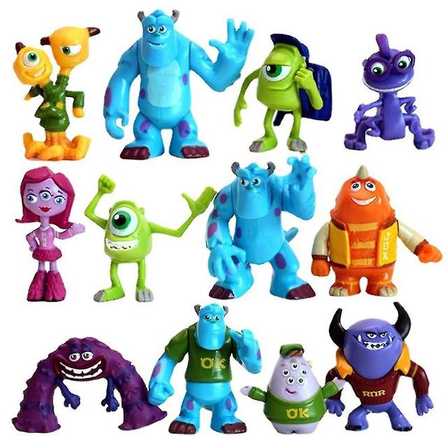 12pcs Monsters University Figures Toys Set, Poseable Movie Characters Action Figures Collectible Mod on Productcaster.