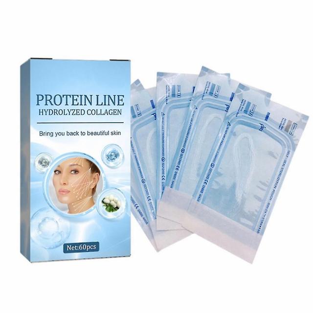 60pcs Protein Thread No Needle Gold Protein Line Absorbable Collagen For Facial Lift Anti Aging Hyaluronic Tightening Skin Tools on Productcaster.